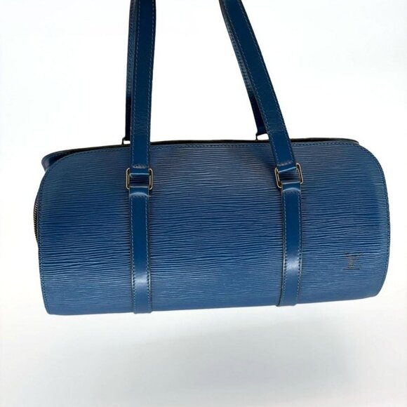 Pre-Owned Louis Vuitton Epi Leather Soufflot 30 Vintage Blue - Picture 2 of 12